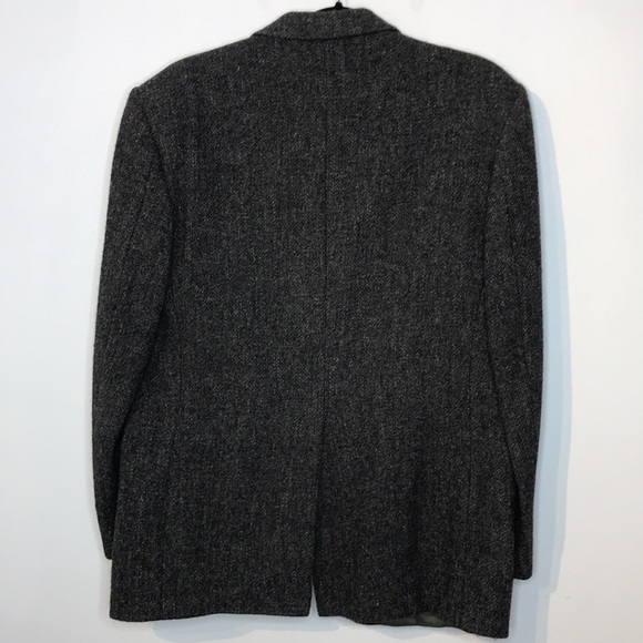 Vintage virgin scottish wool (Harris Tweed) gray speckled blazer - Picture 8 of 11